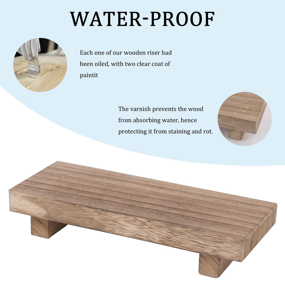 wooden bathroom countertop storage rack dimensions and features
