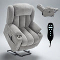 Up to 350 LBS Chenille Power Lift Recliner Chair Heavy Duty Motion Mechanism