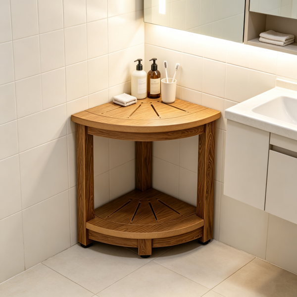 Corner Shower Bench 350 LBS Capacity Heavy Duty Detail