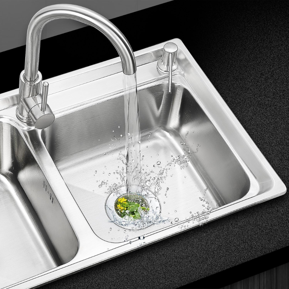 Fengbao 2 Piece Stainless Steel Kitchen Sink Strainer 4.5 Large Wide Rim Drain - Image 4