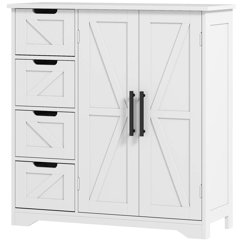 Bathroom Floor Cabinet Farmhouse Bathroom Storage Cabinet with Adjustable - Image 2