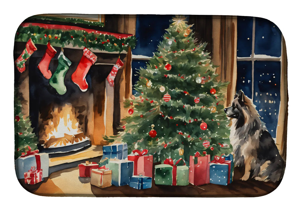 Keeshond Cozy Christmas Dish Drying Mat Absorbent Dish Drying Mat Pad for - Image 4