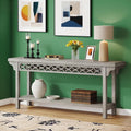 Gray Farmhouse Console Entryway Table