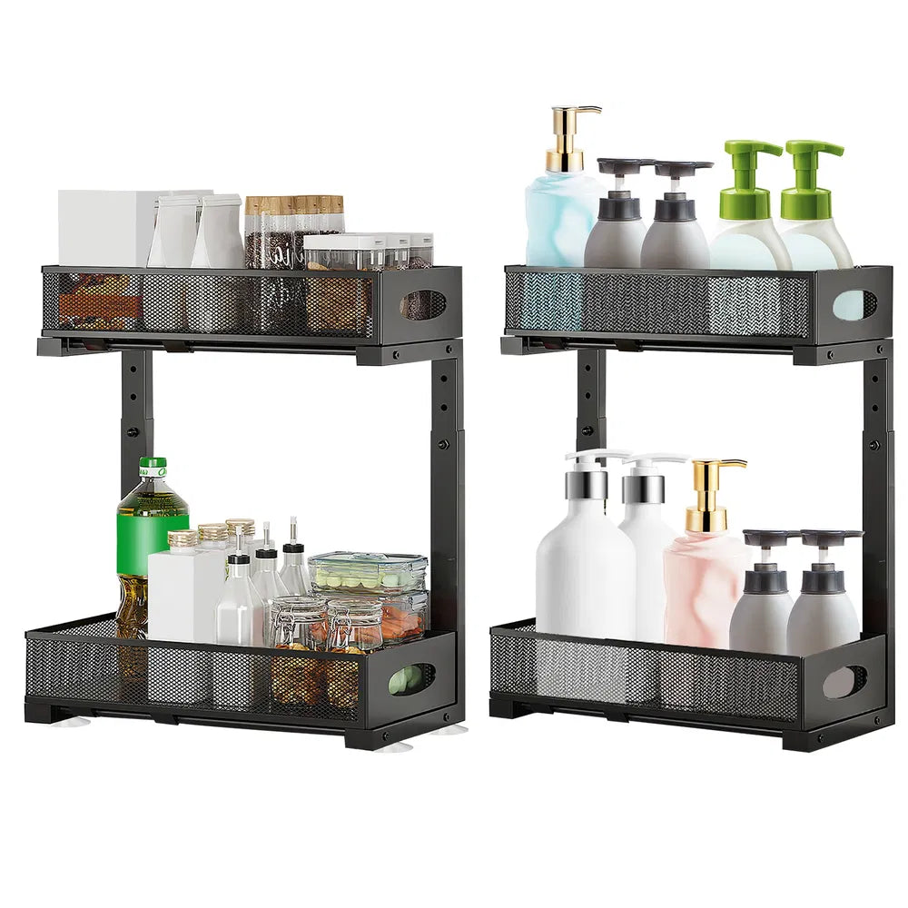 2-pack 2-tier pull-out under-sink organizers
