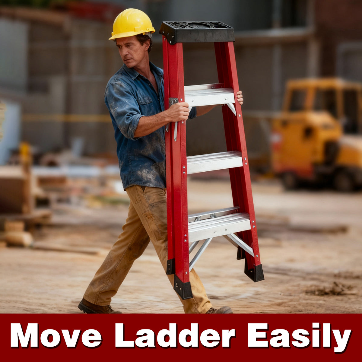 Fiberglass Insulating Ladder Folding Step Ladder For Safe Electrical Work - Image 4