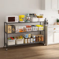 3 tier adjustable shelf spacing with adjustable feet and wheels iron display