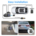 Car Dash Cam 3 Channel with Infrared Night Vision (4 IR Lights/Per Side) 1080P