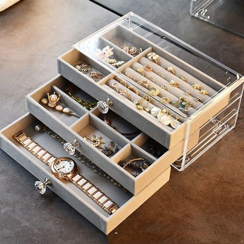 stackable cosmetic and skincare organizer rack