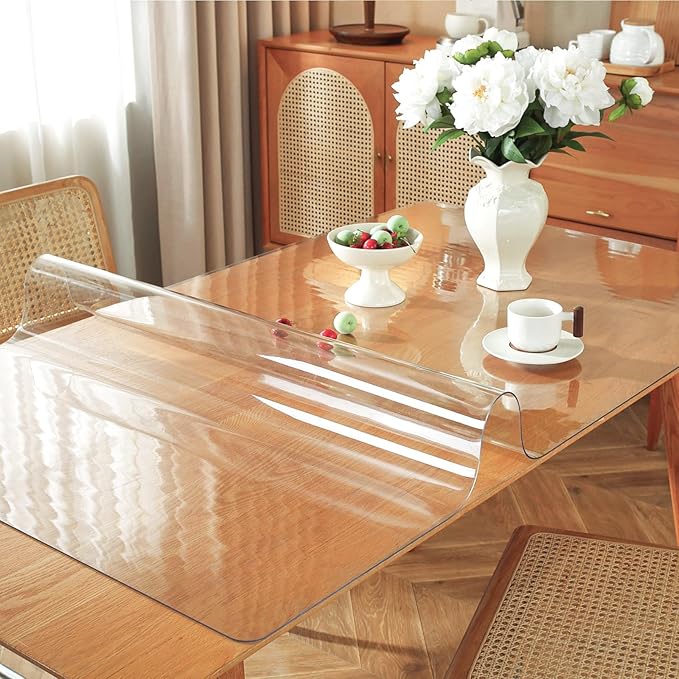 Table Cover 13x16Inch 1.5 Mm Thick Clear Desk Protector Rectangle PVC Desk Mat - Image 5