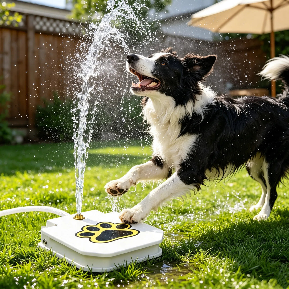 Dog Water Fountain Outdoor No Electricity Step On Activated Pet Sprinkler Paw - Image 2