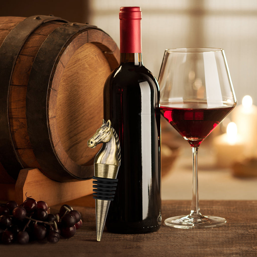 Luxury Horse Head Wine Bottle Stopper Animal shaped Wine Stopper For Preserving - Image 3
