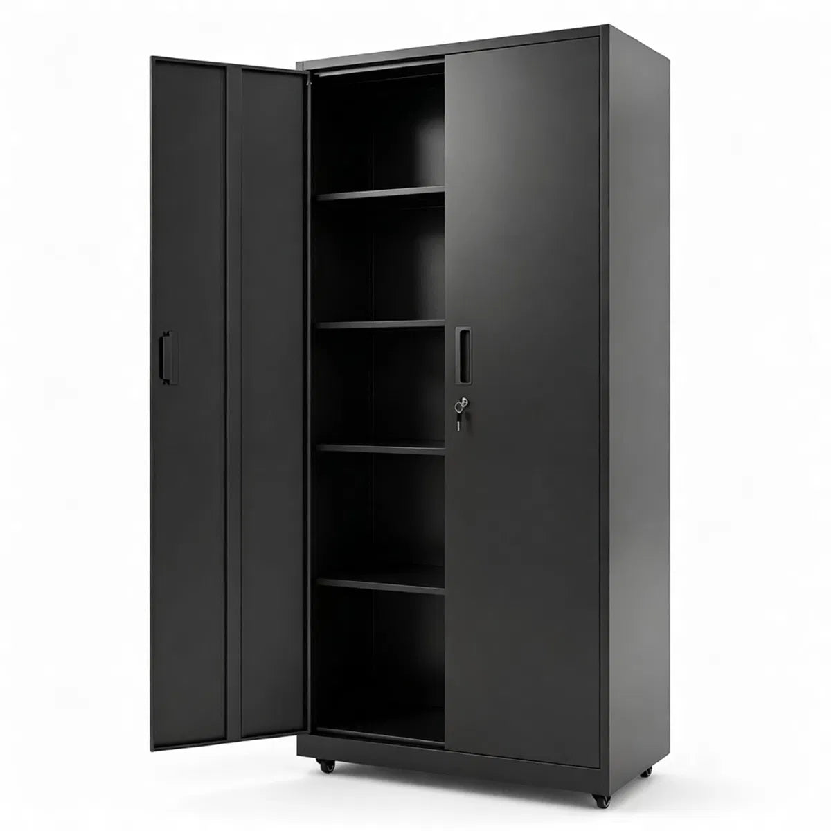 73 Inch Heavy Duty Mobile Steel Storage Locker Cabinet with Lockable Doors - Image 7