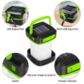 Solar Camping Lantern Rechargeable Foldable Waterproof 3 Mode LED Power Bank
