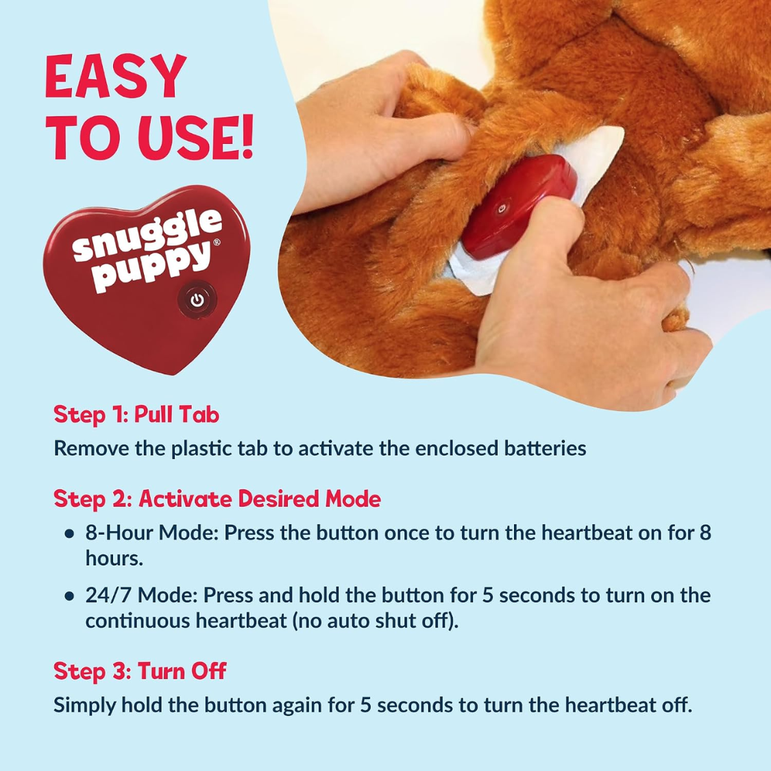 Heartbeat Dog Toy For Puppies Real Feel Heartbeat Calming Sleep Aid And Crate - Image 4