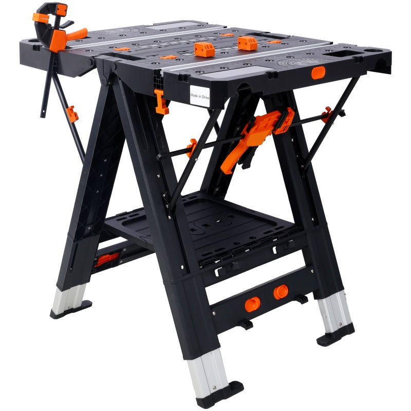 Portable Folding Workbench Sawhorse And Workbench In One Heavy duty - Image 6
