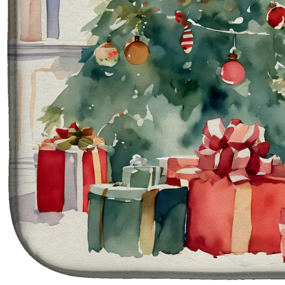 Golden Retriever Cozy Christmas Dish Drying Mat Absorbent Dish Drying Mat Pad - Image 4