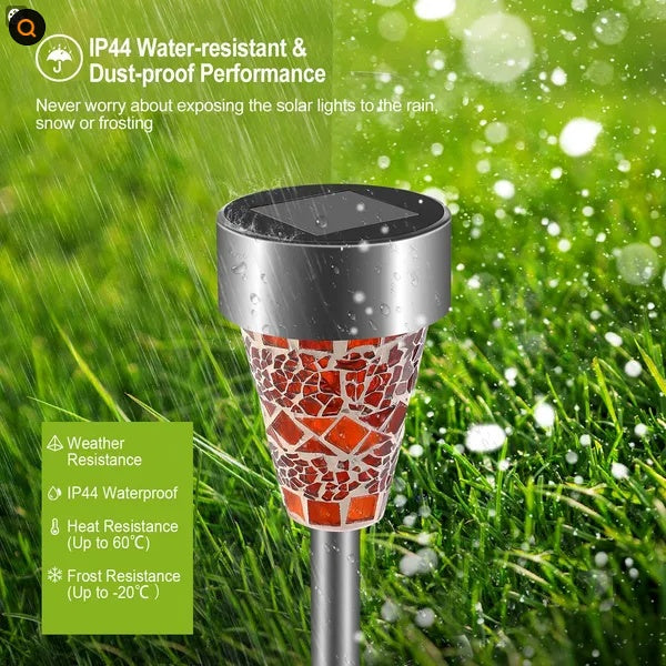6packs solar garden lights outdoor in use lifestyle