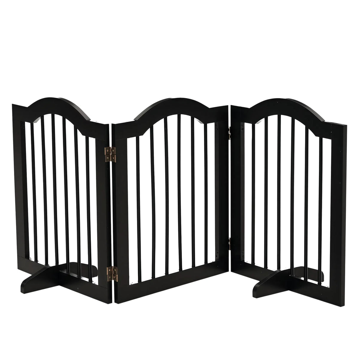 24"H Foldable Dog Gate 3 Panels Freestanding Pet Gate Barriers Indoor with - Image 3