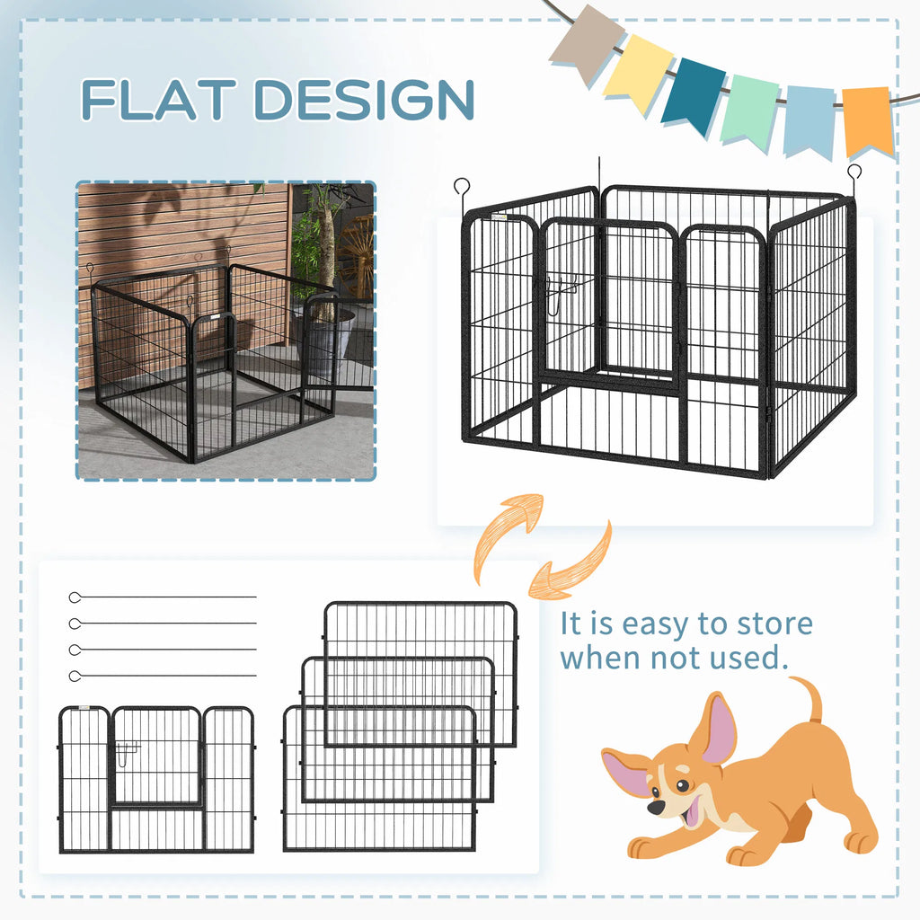 Metal Pet Playpen with Gate Indoor Outdoor for Small Animal - Image 4