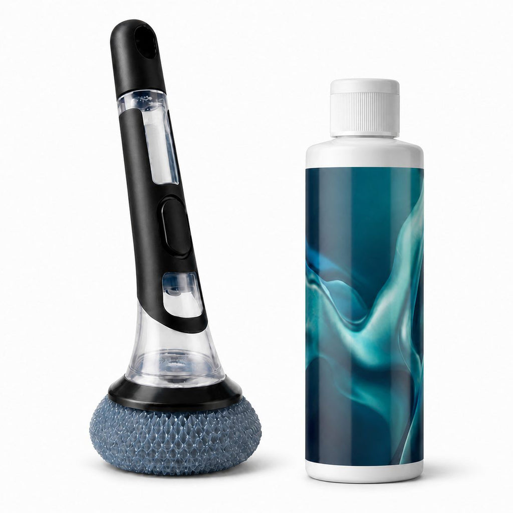 Juefesi Refillable Dish Scrub Brush Set 150 ml Set - Image 2