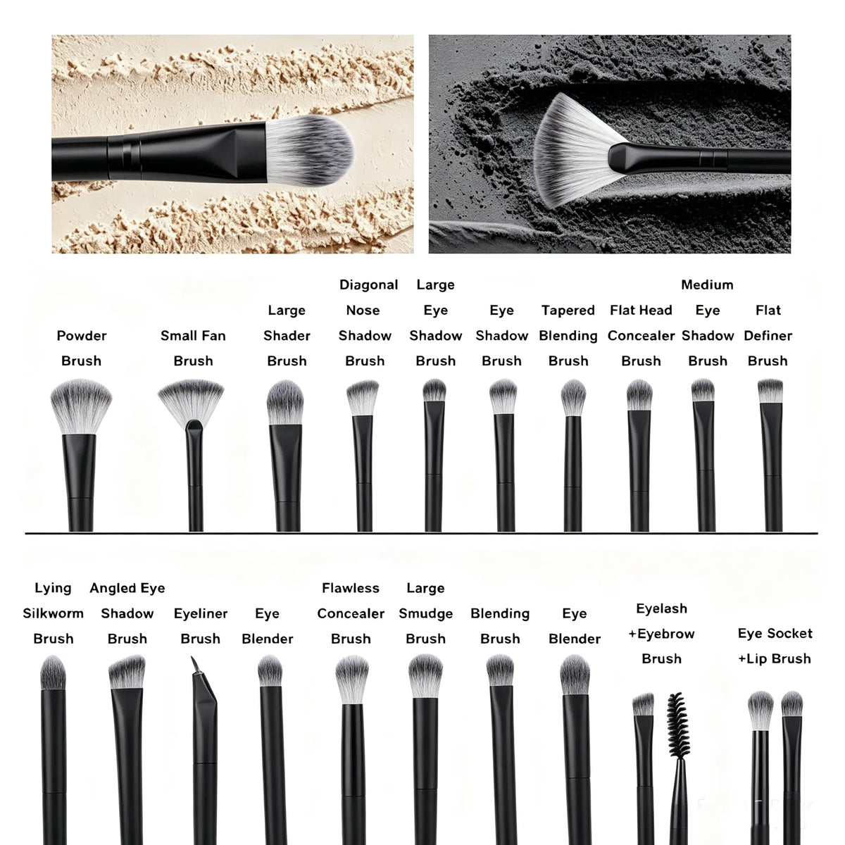 25pcs Makeup Brush Concealer Blush Foundation Eyeshadow Make Up Brush Makeup - Image 4