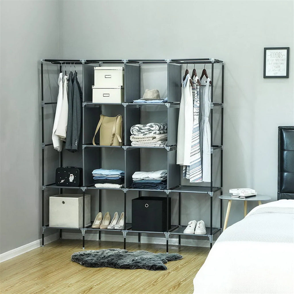 67" clothes closet portable wardrobe product angle 6