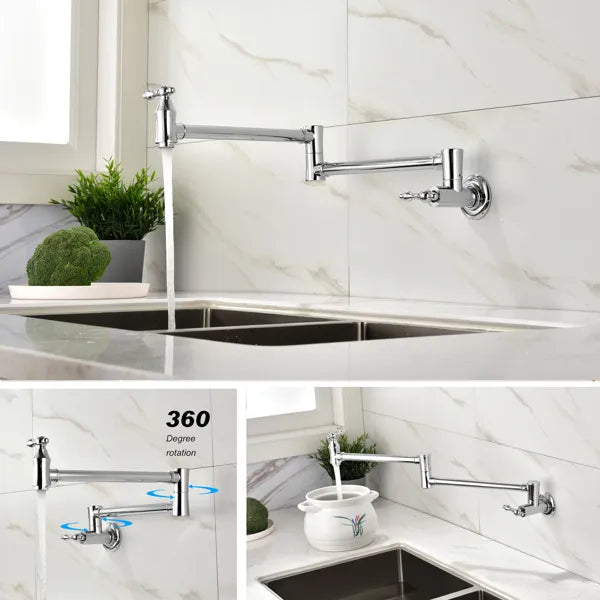 Folding faucet Pot Filler Faucet Wall Mount - Image 4
