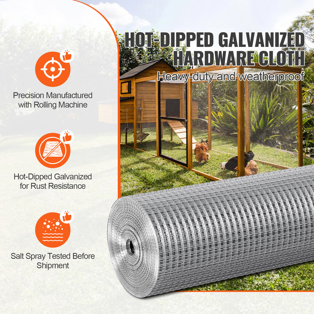 Hardware Cloth 1/2 Inch 48 Inch X 50 Ft 19 Gauge Chicken Wire Fence Hot Dip - Image 3
