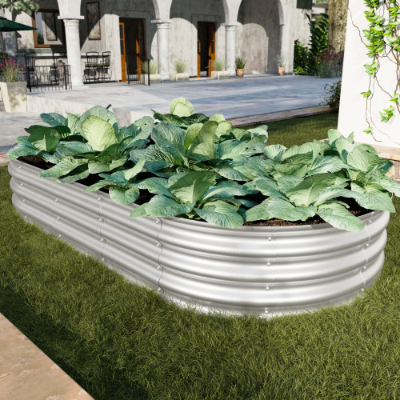 2-Pack 6x3x1 Galvanized Raised Garden Beds