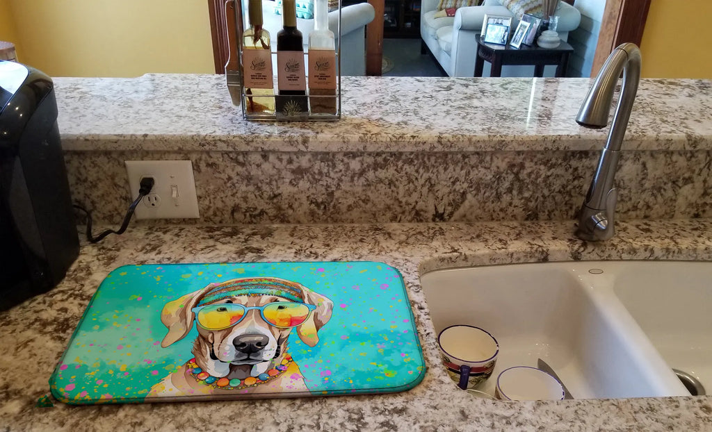 Weimaraner Hippie Dawg Dish Drying Mat Absorbent Dish Drying Mat Pad for - Image 5