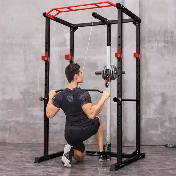 Power Cage Squat Rack Stands Gym Equipment 1000 Pound Capacity Exercise Olympic - Image 4