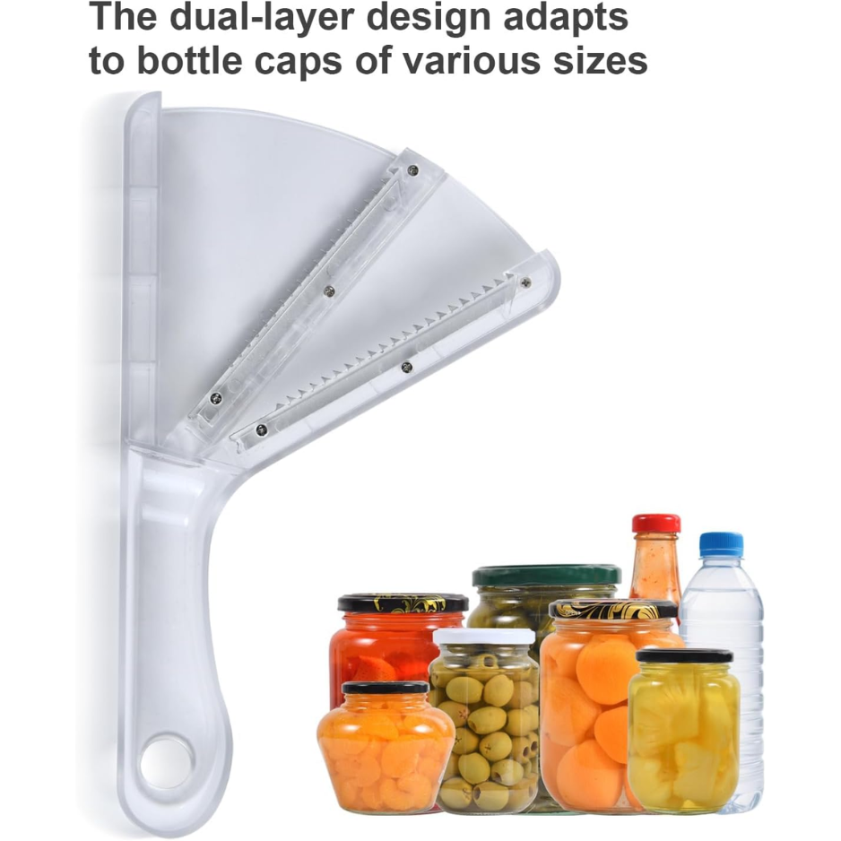Jar Opener For Weak Hands Dual Layer Multifunctional Jar Opener Non Slip Lid
