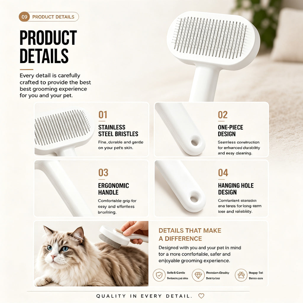 pet slicker brush for cats in use lifestyle