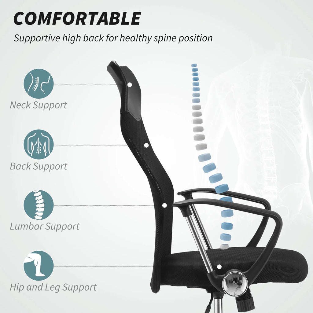 Ergonomic Mesh Office Chair High Back Computer Desk Chair with Adjustable - Image 4