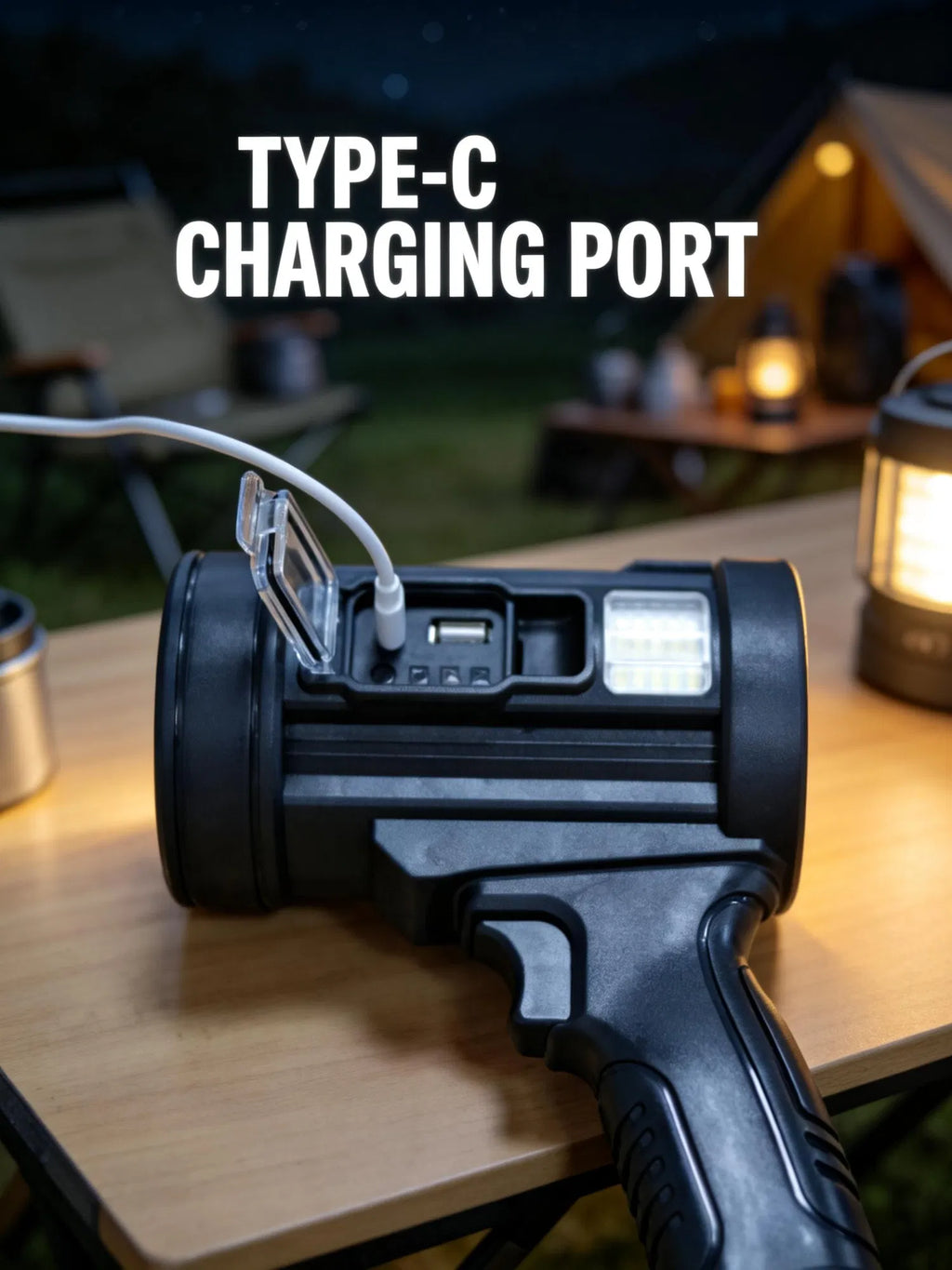 "Rechargeable Spotlight Super Bright Spotlight Flashlight Long Running Spot - Image 4