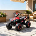 Red 12V Kids Electric ATV Quad Car with Forward/Reverse Music for 3+ Years Old