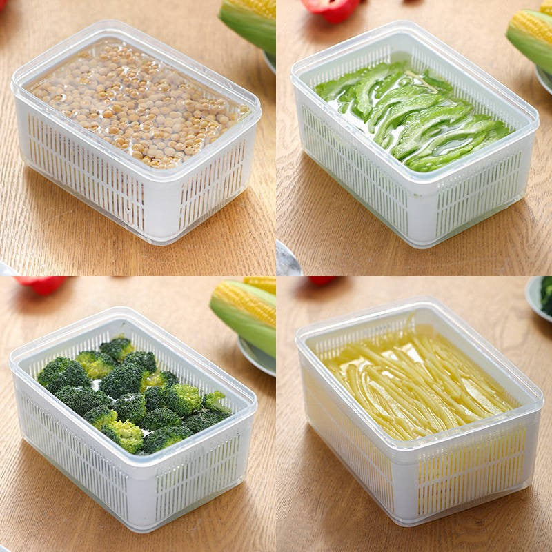 produce vegetable fruit storage containers in use lifestyle