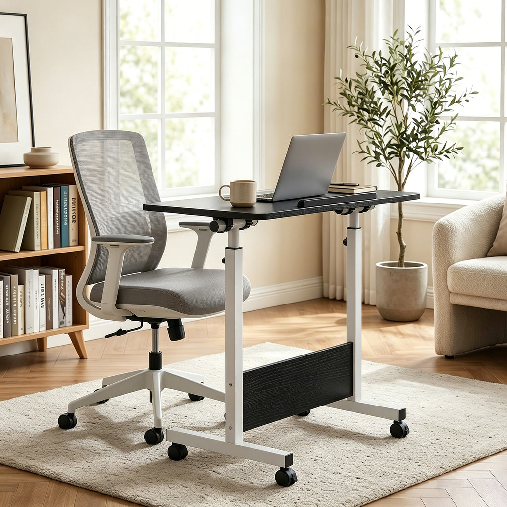Computer Desk Folding Rolling Multifunction Table With Height Adjustment 90 - Image 3