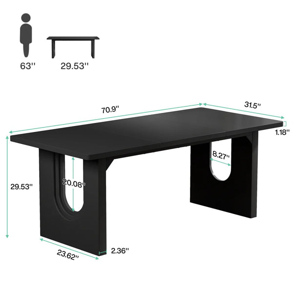71in Executive Office Desk with Double-Pedestal Storage
