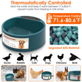 Heated Water Bowl for Dog Cat 74.4OZ Heating Water Dish IP67 Waterproof Thermal