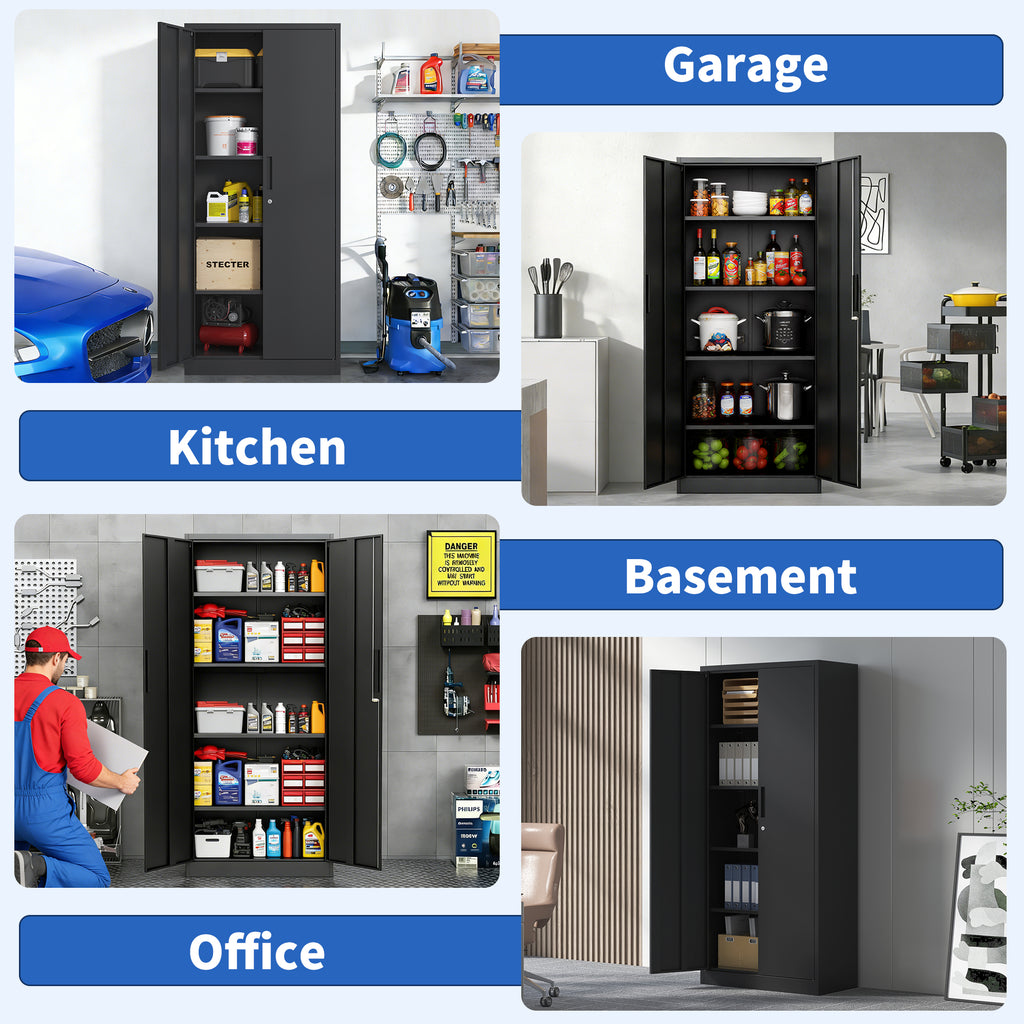 72in tall metal garage storage cabinet product view 4