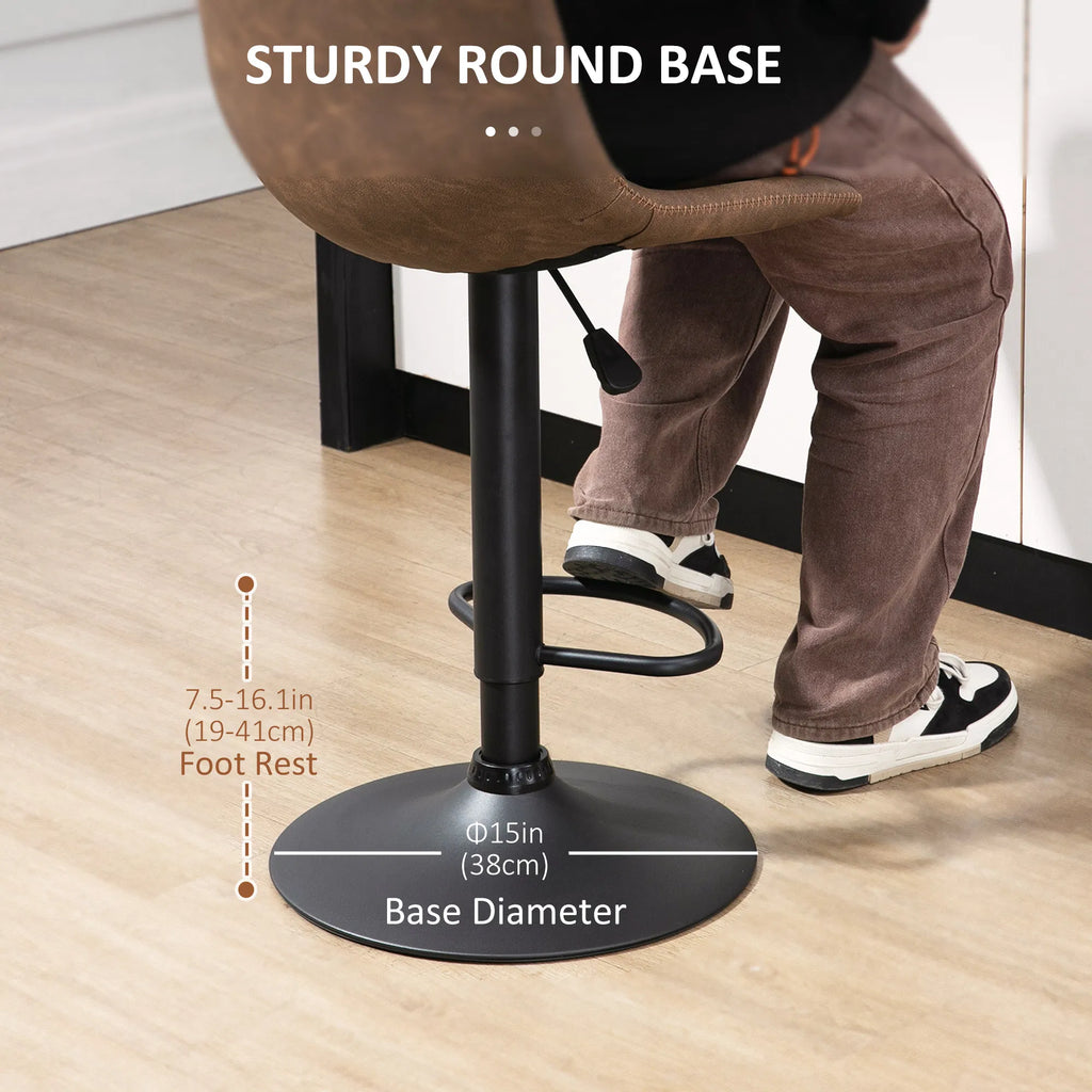 Adjustable Counter Height Bar Stools Set of 2 360° Swivel Kitchen Counter