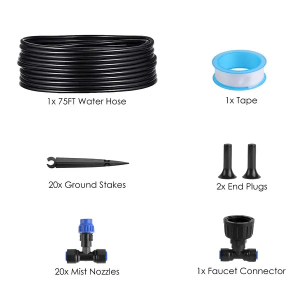 Complete Garden Drip Irrigation System Kit Drip Irrigation Kit 75FT Garden - Image 2