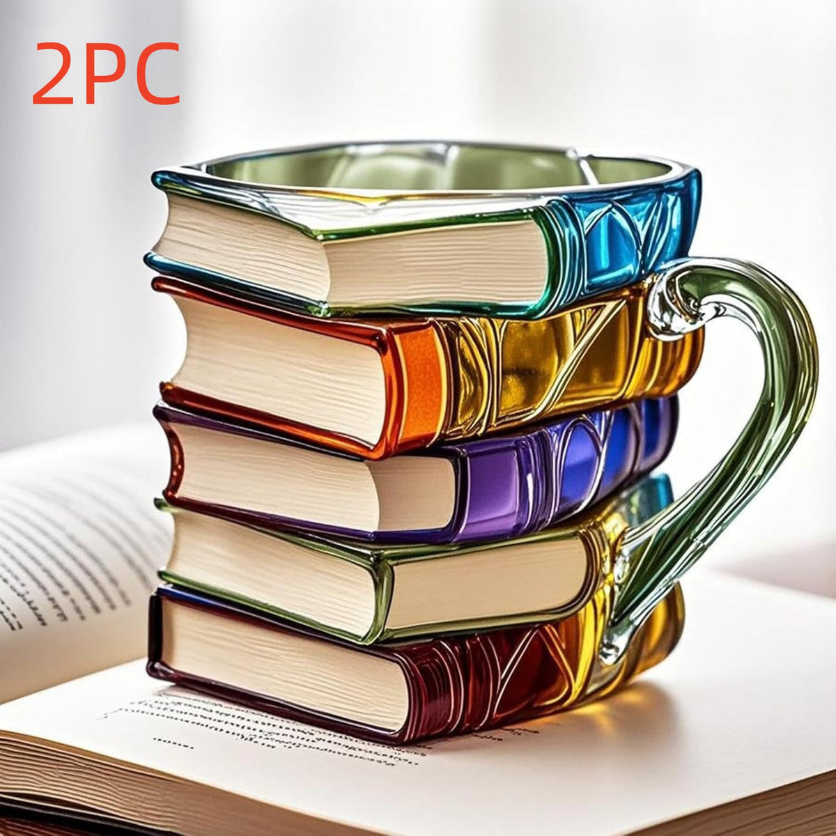 Painted Book Mug 3D Painted Book Coffee Cup - Image 2