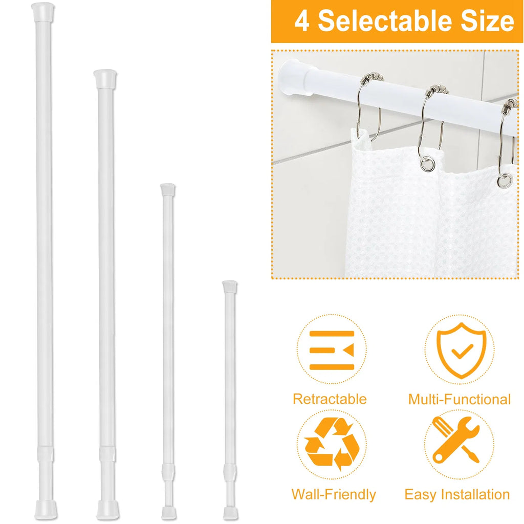 Heavy Duty Tension Curtain Rod Non Slip Carbon Steel Spring Loaded Curtain Rod - Image 5