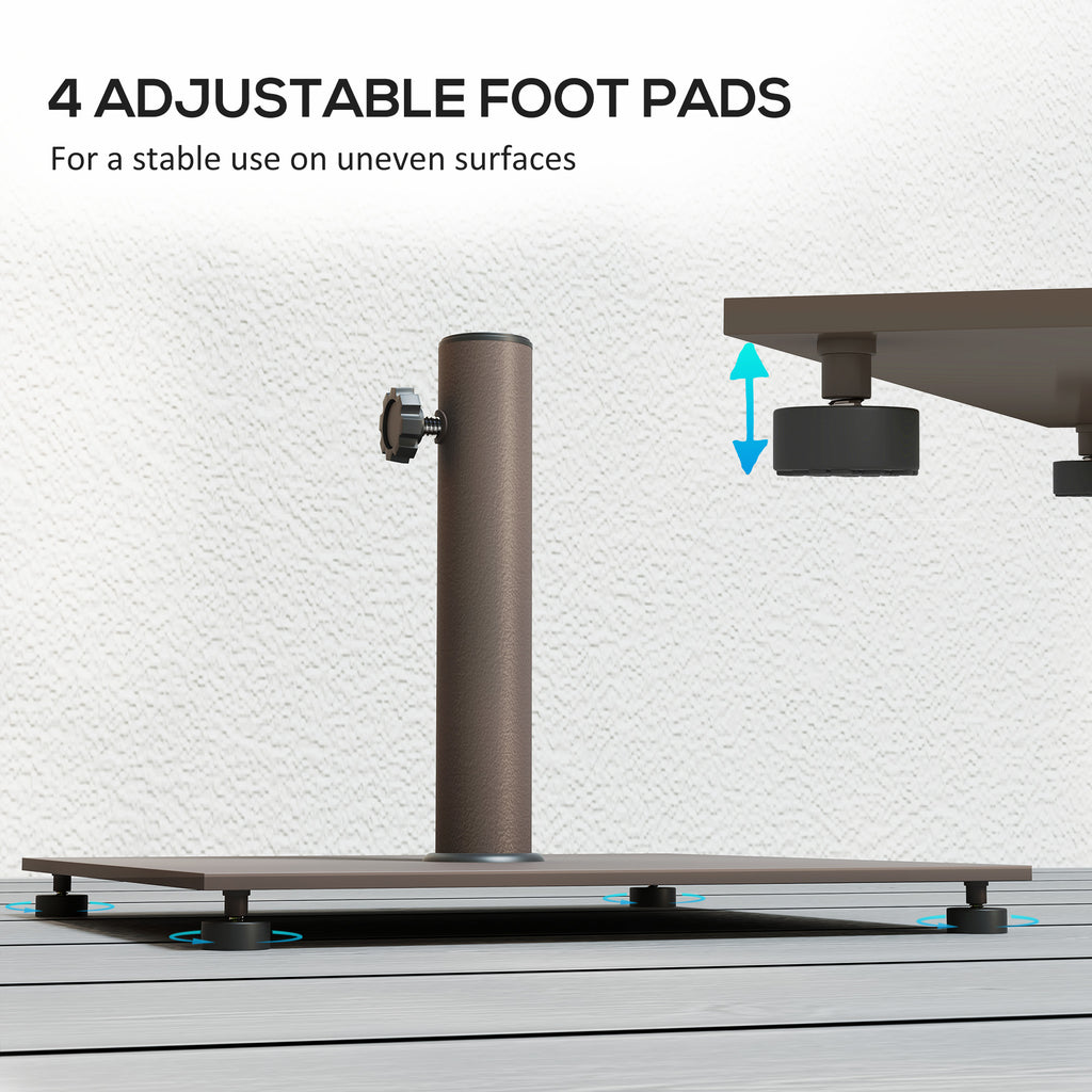 29-lb Square Patio Umbrella Base - Brown