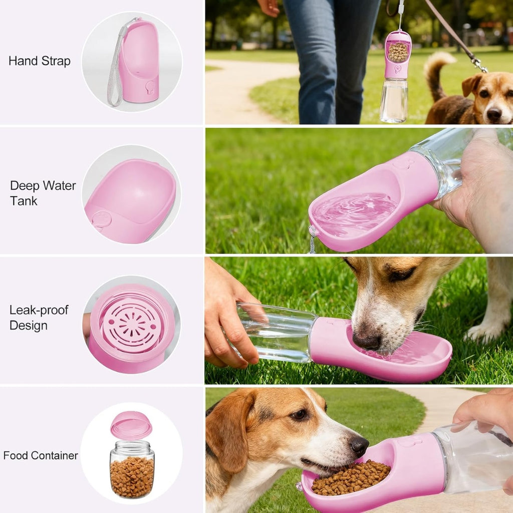 portable dog water bottle with product angle 6