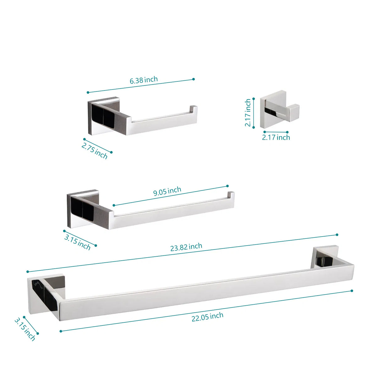 5 Piece Bathroom Hardware Set - Image 2
