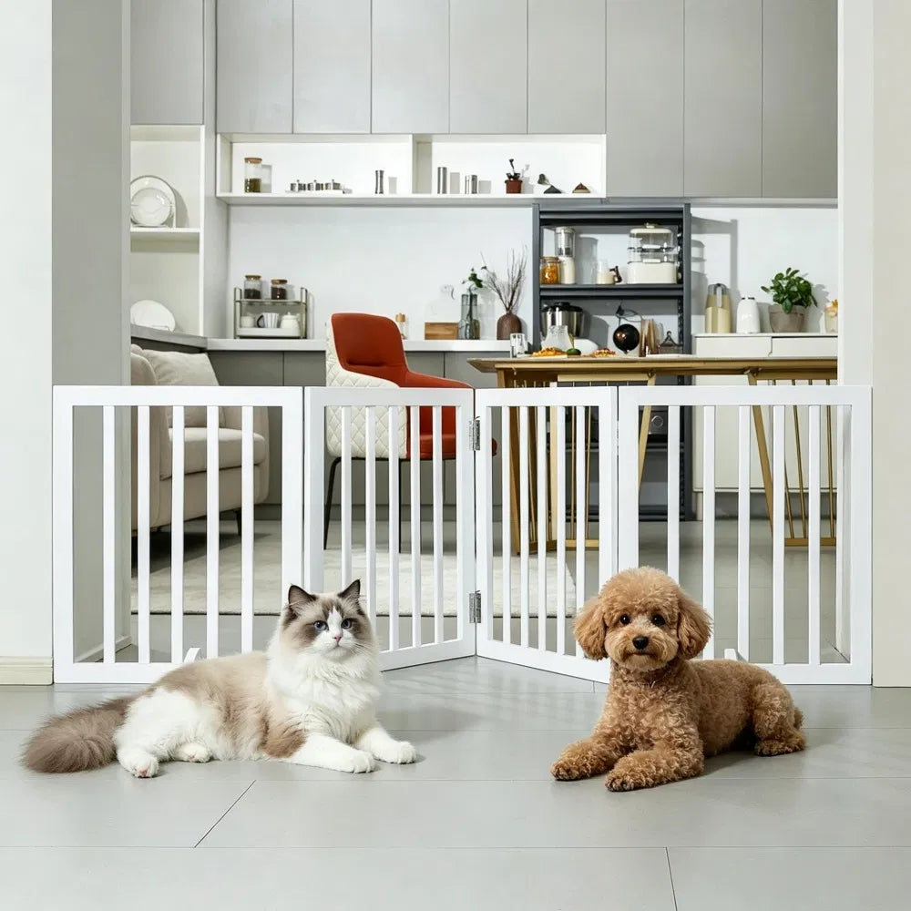 Modern Pet Barrier with Freestanding 80.3 Inches for Indoor - Image 2