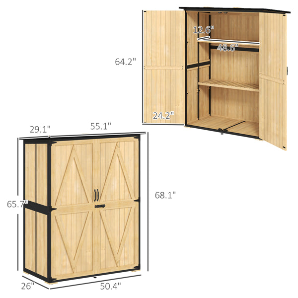 Outdoor Garden Storage Shed Tool House - Image 5